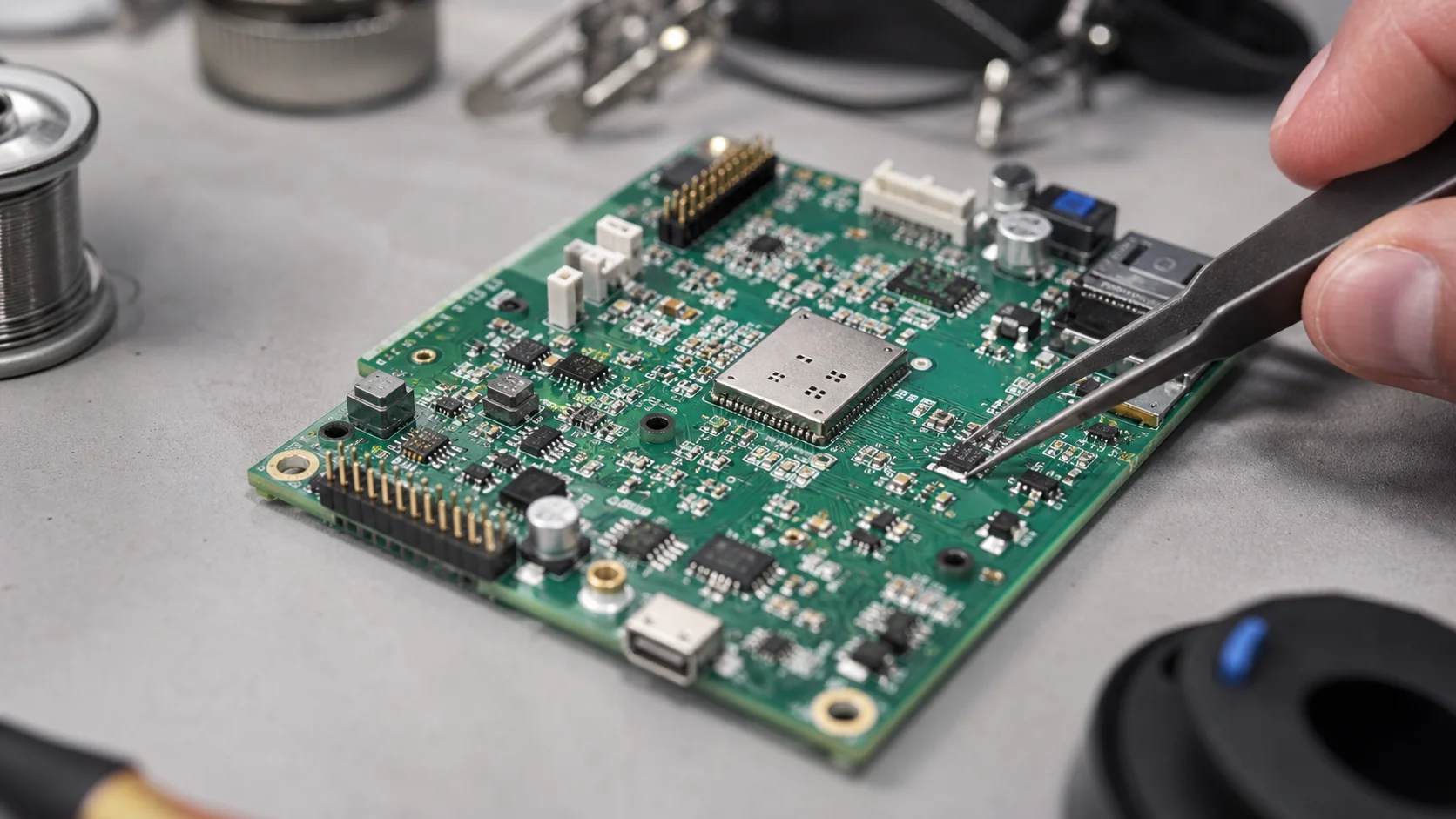 Placa electrónica industrial preparada para integrar conectividad eSIM