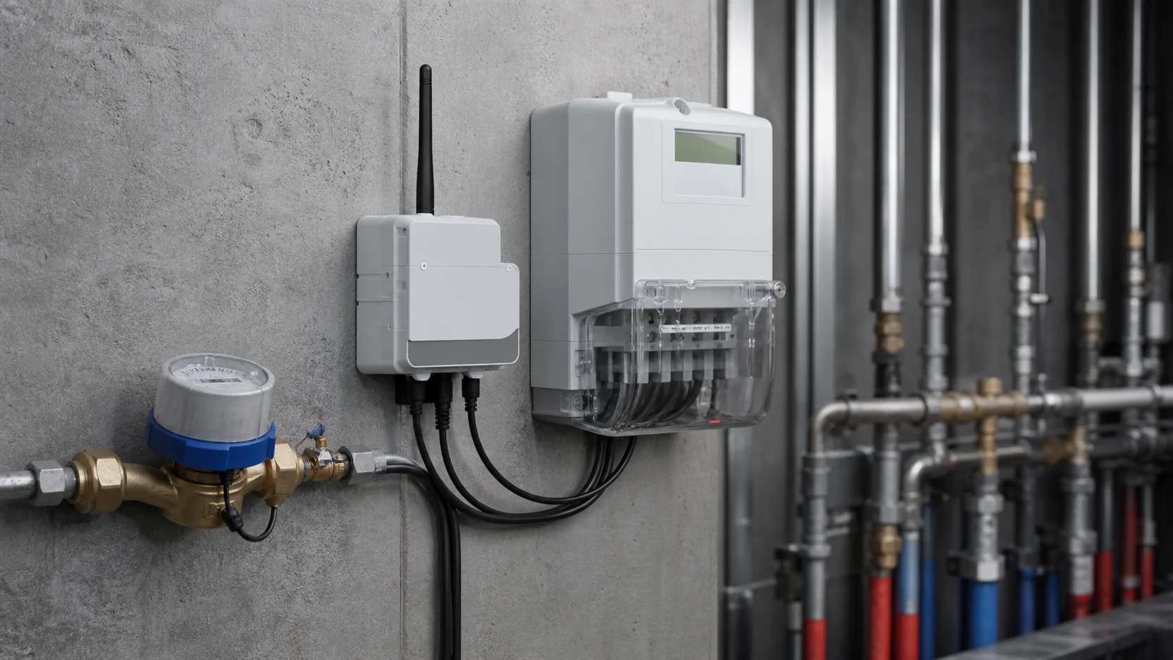 Instalación de telemetría conectada a contadores de agua y energía